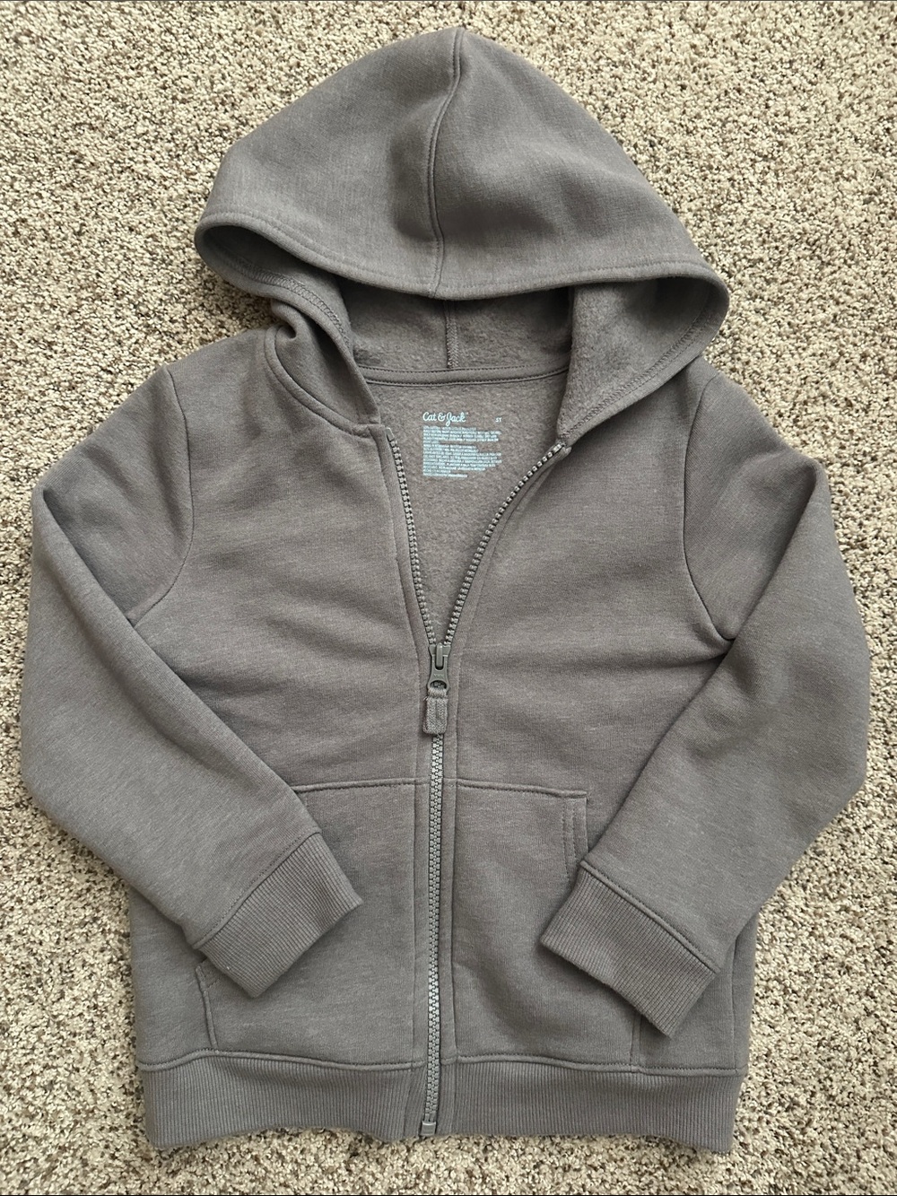 Cat & Jack Gray Kids Zip Hoodie - 5T